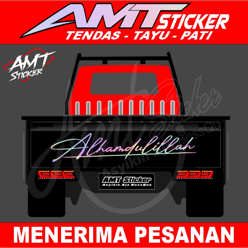 STIKER HOLOGRAM - STIKER PINTU BELAKANG PICK UP L300 (BISA REQUEST TULISAN)