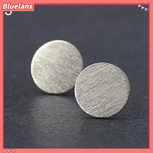 Bluelans Women 925 Sterling Silver Plated Tiny Brushed Heart Star Ear Stud Earrings