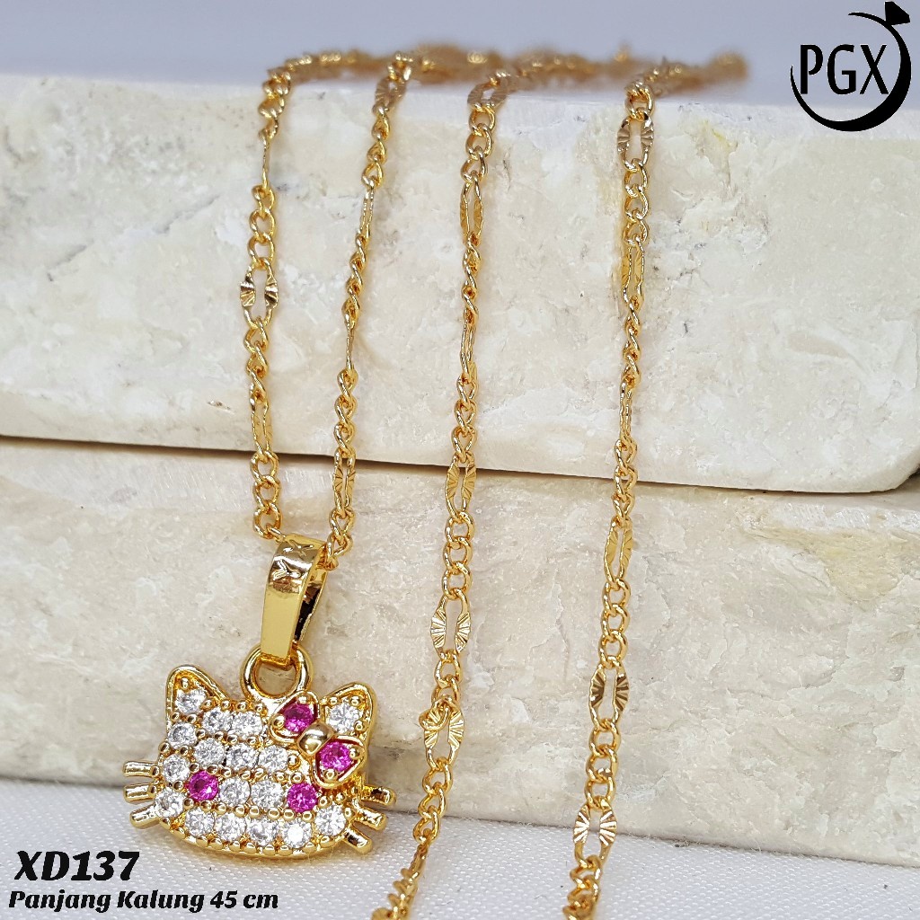 PGX Kalung Wanita Xuping Aksesoris Fashion Perhiasan Lapis Emas Premium - XD137