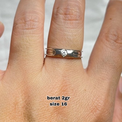 CINCIN VARIASI SOLID MATA ZIRCON PERAK ASLI S925 GLOBAL JEWELLERY CN052