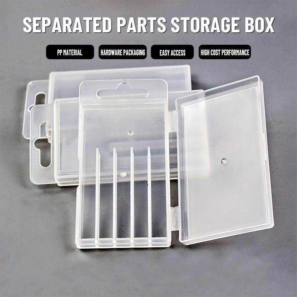 Solighter 3pcs Kotak Penyimpanan Transparan Plastik Serba Serbi Organizer Square Barang Kecil Case