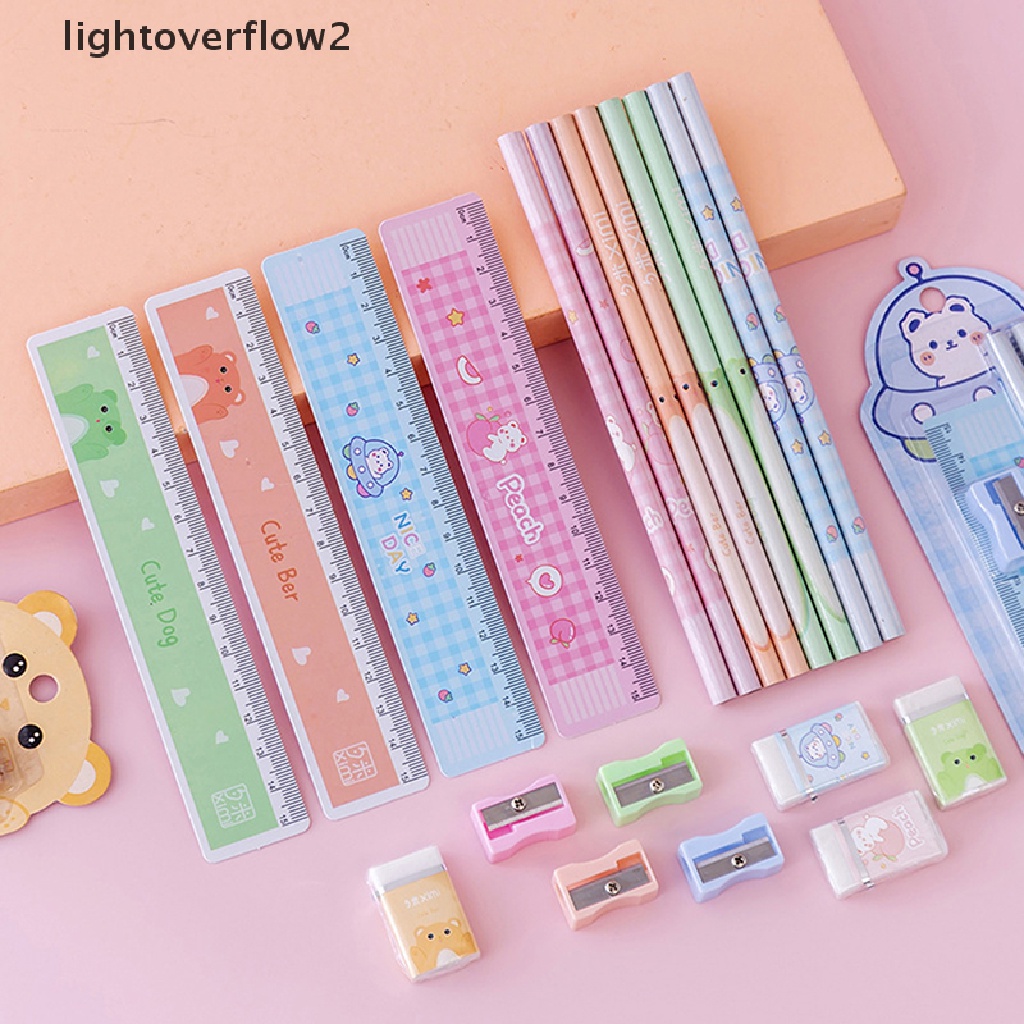 (lightoverflow2) 5pcs / Set Pensil HB Motif Kartun Lucu Untuk Stationery Sekolah / Hadiah