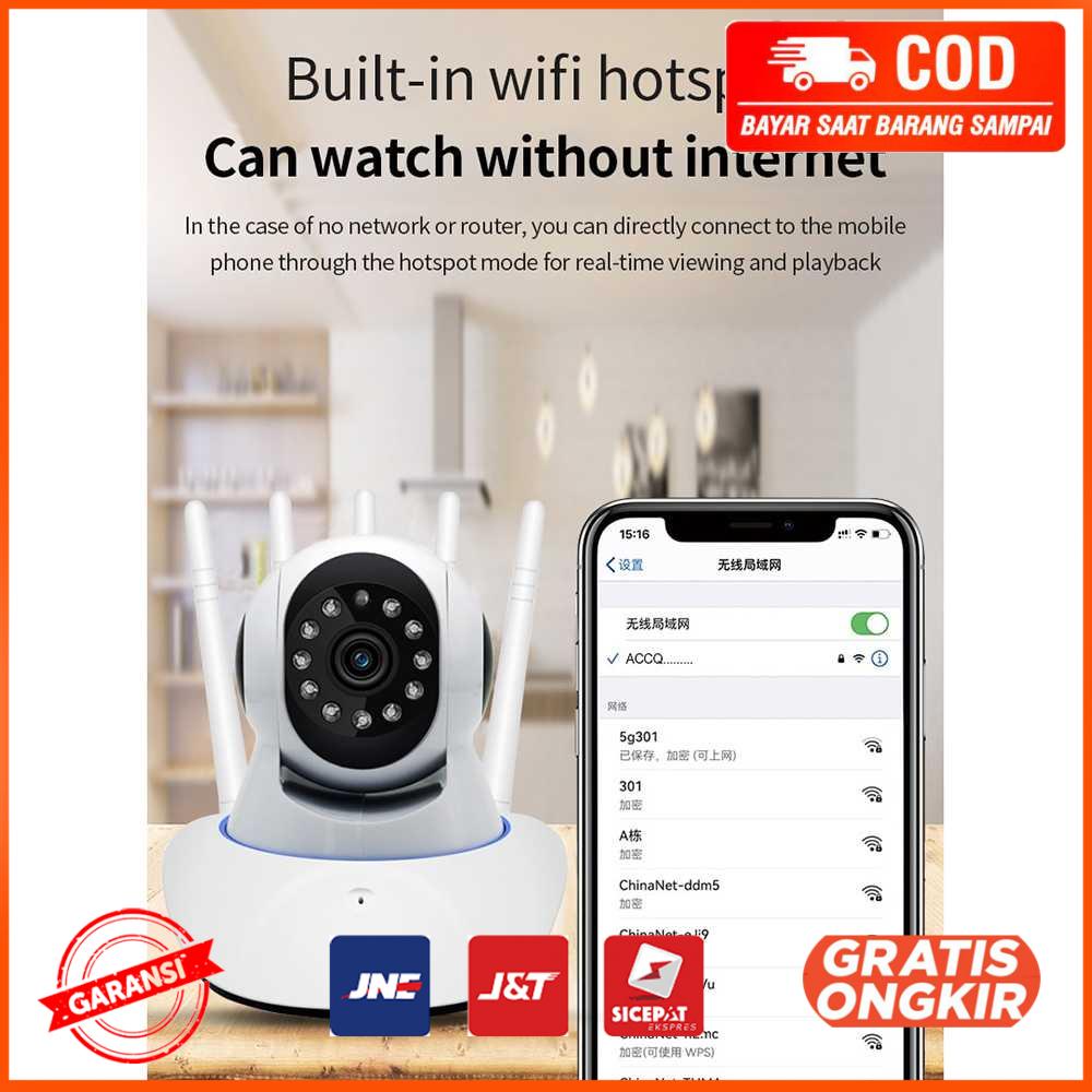 Kamera CCTV WiFi PTZ Smart Camera IR Sensor 480P Q6