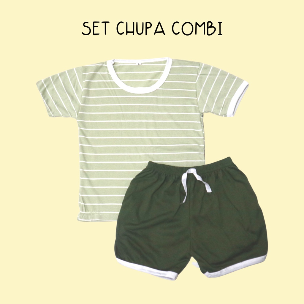 IL - Setelan Baju Chupa Chup Anak Combi / Set anak baju playful colour / Setelan Baju Playset Cupa Cups Anak