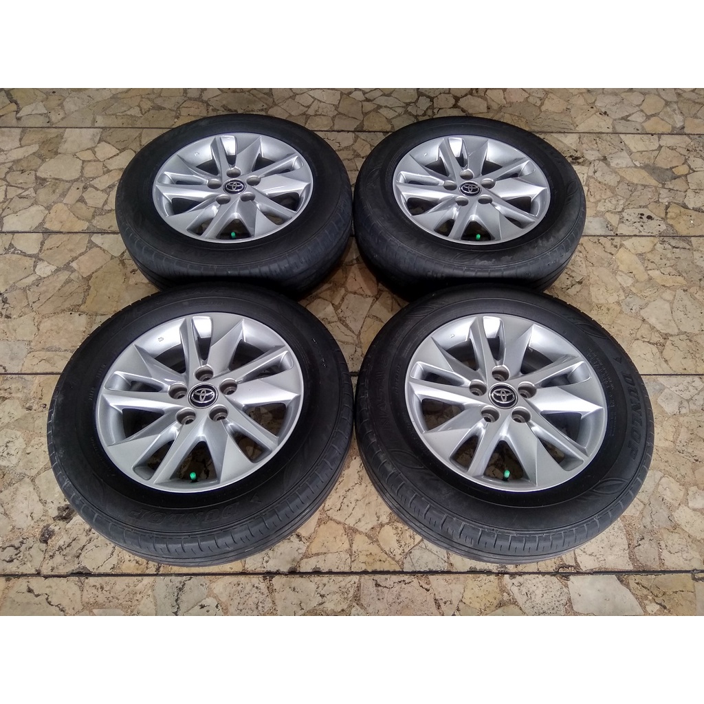 VELG MOBIL ORI TOYOTA INOVA INNOVA REBORN RING 16 LEBAR 6 PCD 5x114 + BAN 205/65R16 VELEG PELEK RIBO