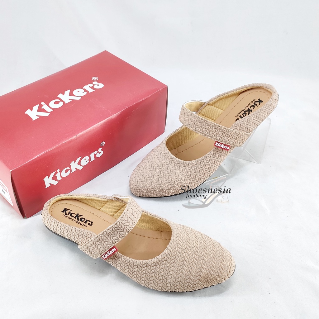 Sandal Slop Flatshoes Wanita Rajut Import Dixie Kekinian