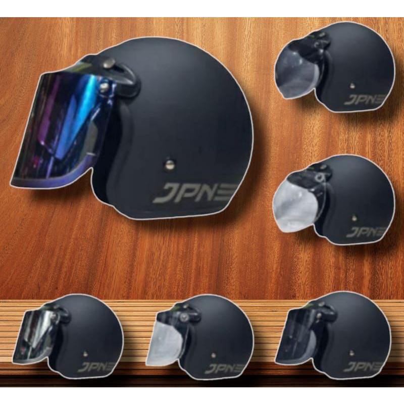 helm jpn original hitam doff