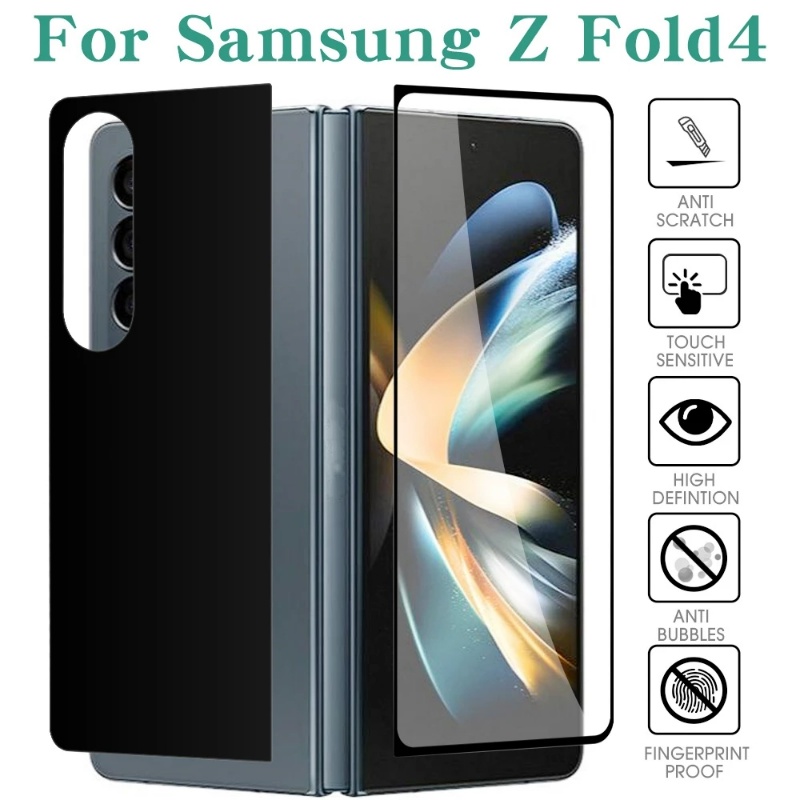 Pelindung Layar Tempered Glass 9D Curved Untuk Samsung Galaxy Z Fold4 5G / Back