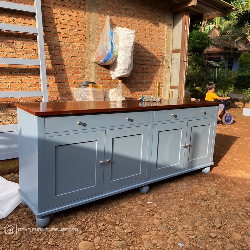 CABINET TV MINIMALIS | MEJA TV KAYU MAHONI SOLID