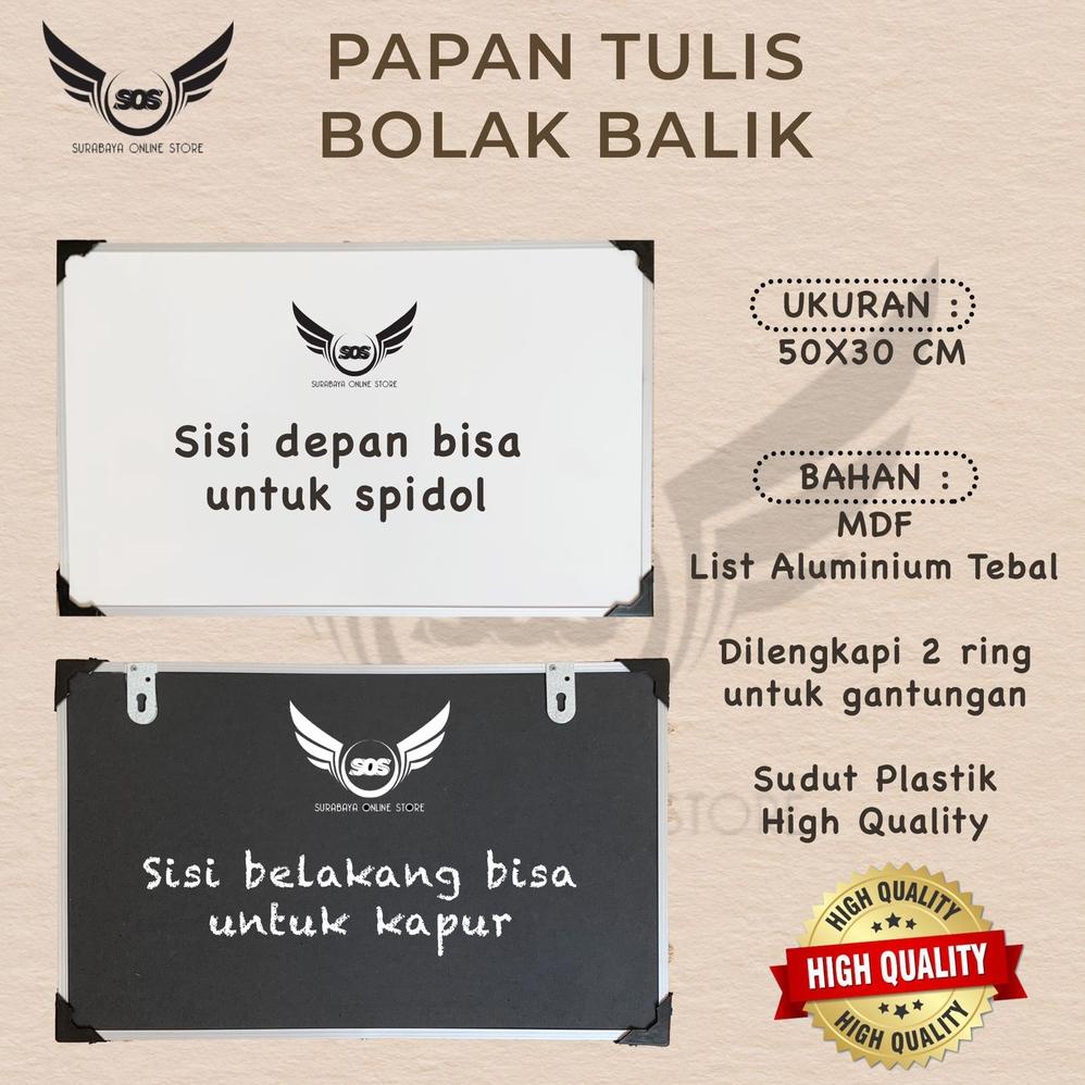 

PRODUK- WHITEBOARD / PAPAN TULIS GANTUNG SPIDOL DAN KAPUR DUA SISI UKURAN (20X30) (30X50) (40X60) / PAPAN TULIS BESAR KECIL .