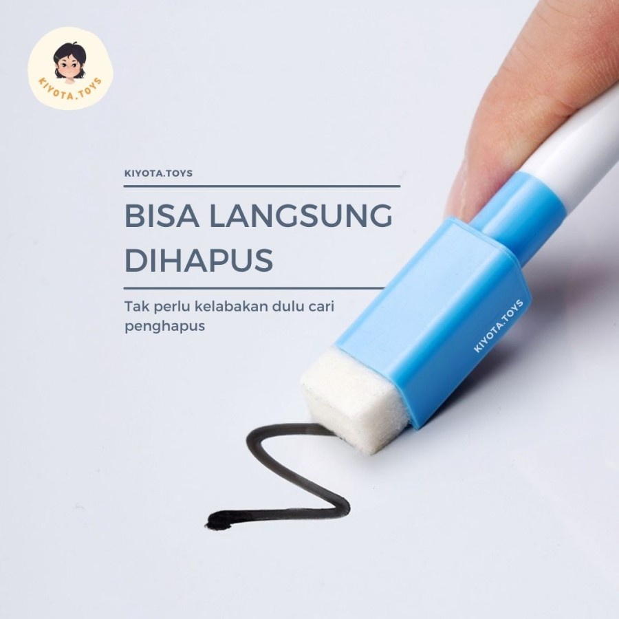 

Spidol anak warna warni plus penghapus wipe and clean mini white board marker