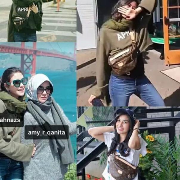 Harga Heboh BIG SALE  tas wanita LV bumbag IMPORT SUPER tas selempang tas pinggang tas bahu Berkuali