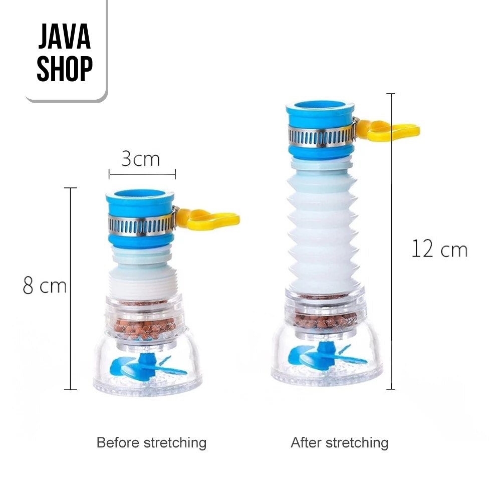JAVASHOP Sambungan Kran Air Fleksibel Saringan Air Wastafel