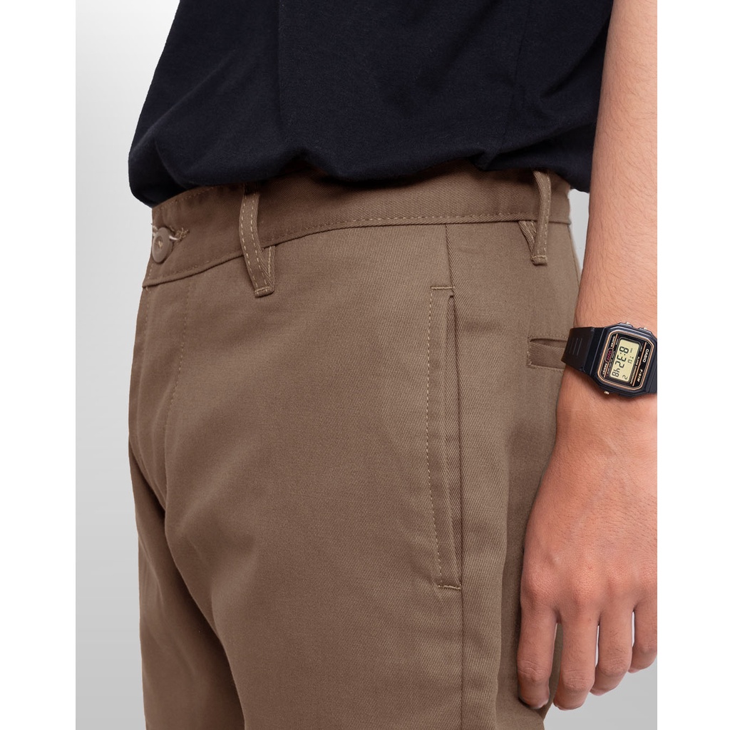 Morgen Slim Straight Chino Pants - Coffee