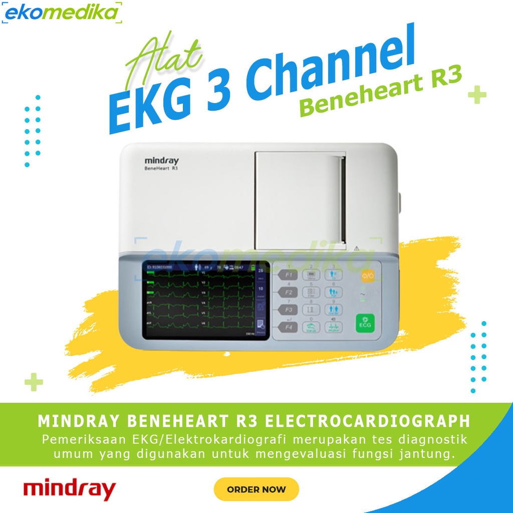 EKG 3 CHANNEL MINDRAY BENEHEART R3 EKG MINDRAY ECG 3 Channel 3 Lead