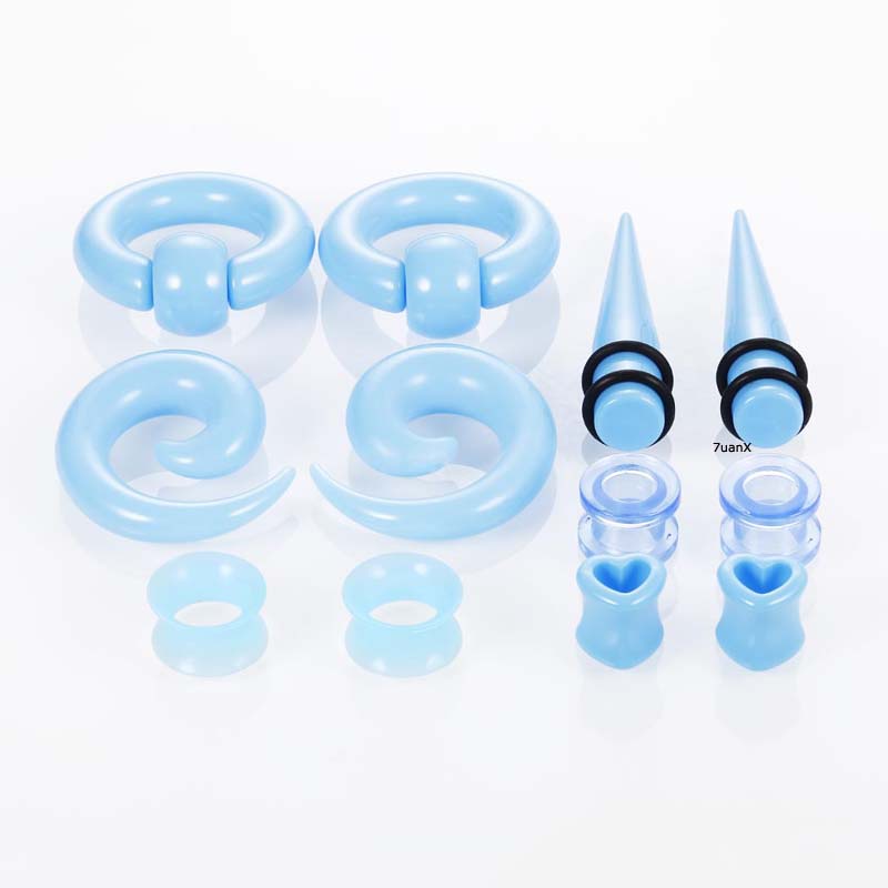 12 Pcs / Lot Anting Plug Tunnel Untuk Unisex