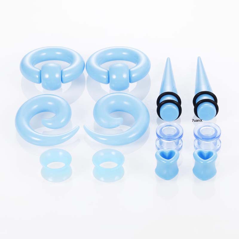 12 Pcs / Lot Anting Plug Tunnel Untuk Unisex