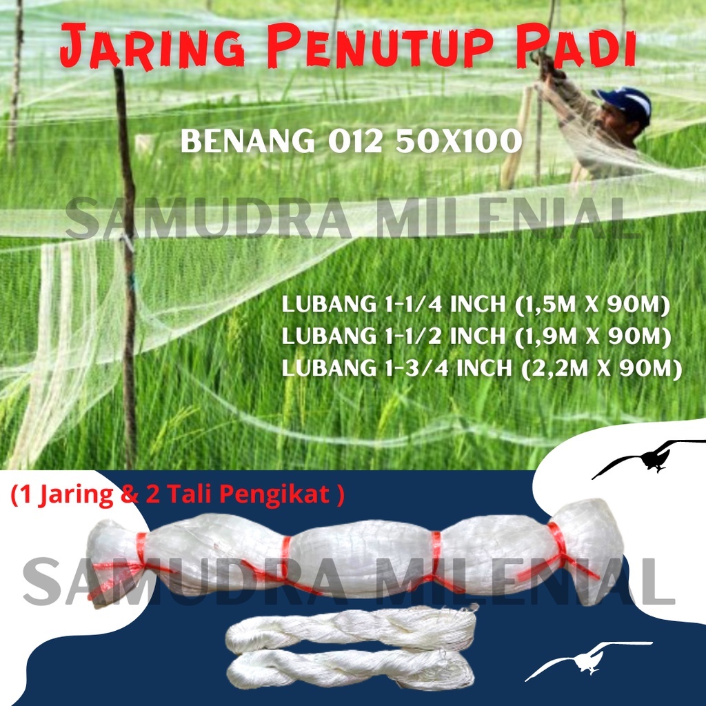 Jaring Burung Pipit / Jaring Emprit / jaring Penutup Sawah Pengaman Padi / Jaring Sawah