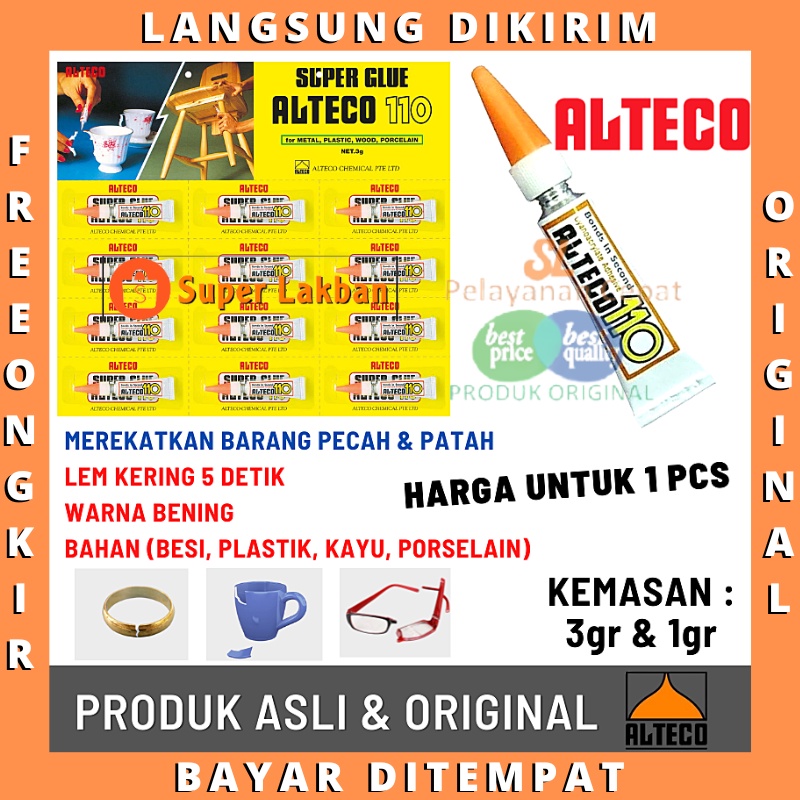 Lem Super Glue Alteco Instant Cyanoacrylate Adhesive Japanese Technology Patent Super Strong