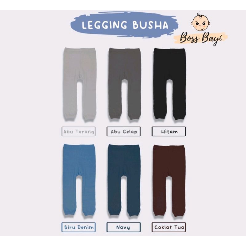 LEGGING BUSHA - Legging Anak Polos Buka Kaki