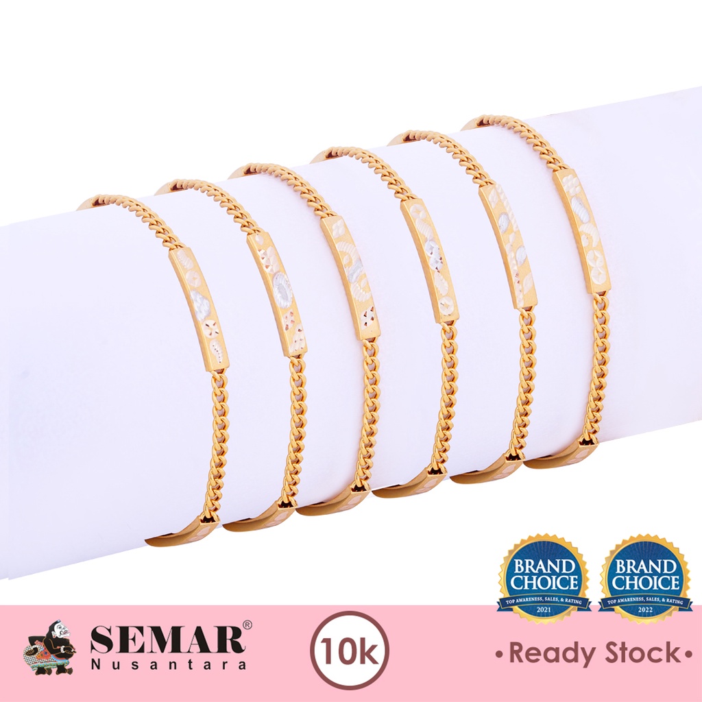 Gelang Emas Rantai Hollow Balok Gold 10K Semar Nusantara