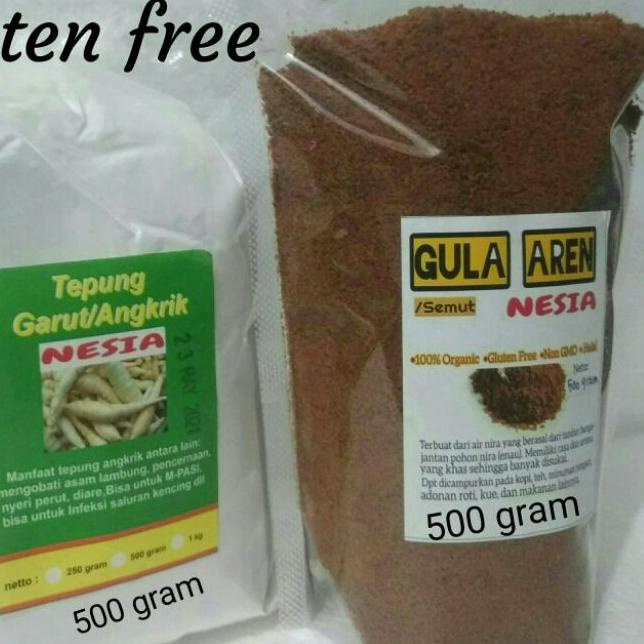 

BAYAR DITEMPAT✔️Tepung Garut + Gula Aren - 500gram + 500gram|KD4