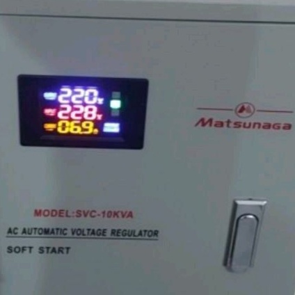 Stabilizer Matsunaga 10000Watt(10KVA) New Display DIGITAL Stavol Penstabil Arus Listrik