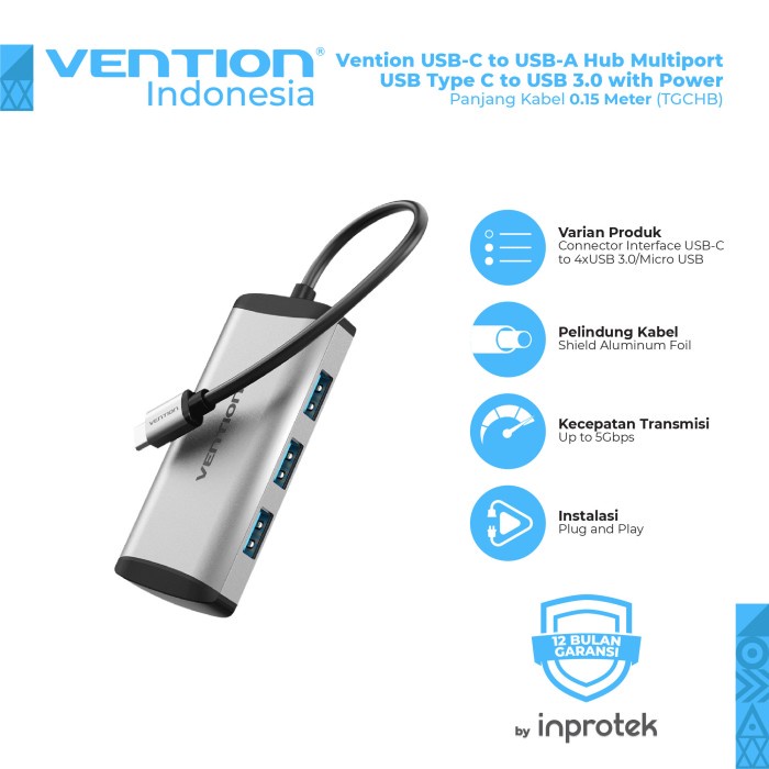 Jual Vention Usb C To Usb A Hub Multiport Usb Type C To Usb With