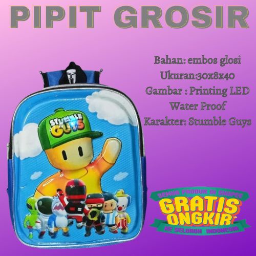 Tas Sekolah Anak-Anak Paud TK Terbaru Karakter Stumble Guys