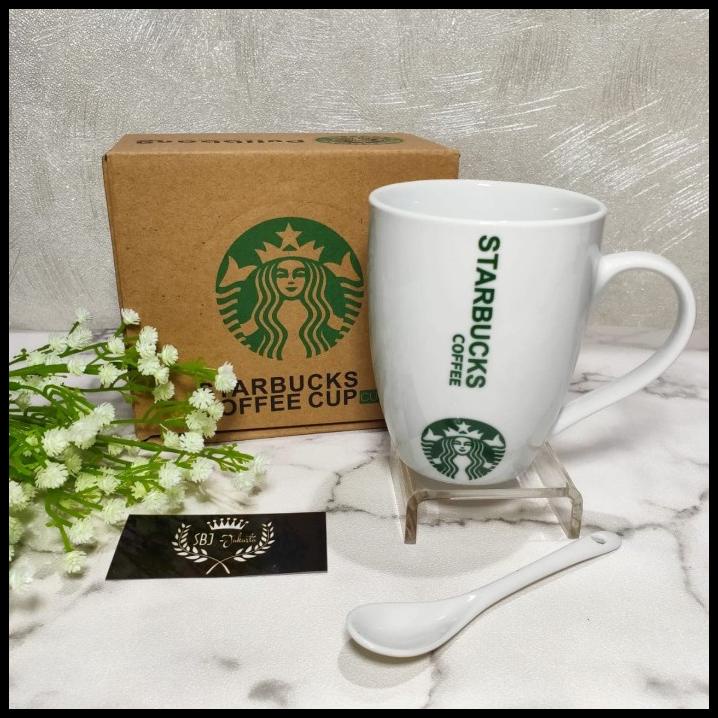 

Cangkir Keramik Starbucks Gift Set Ceramic Mug 350 Ml Dengan Sendok