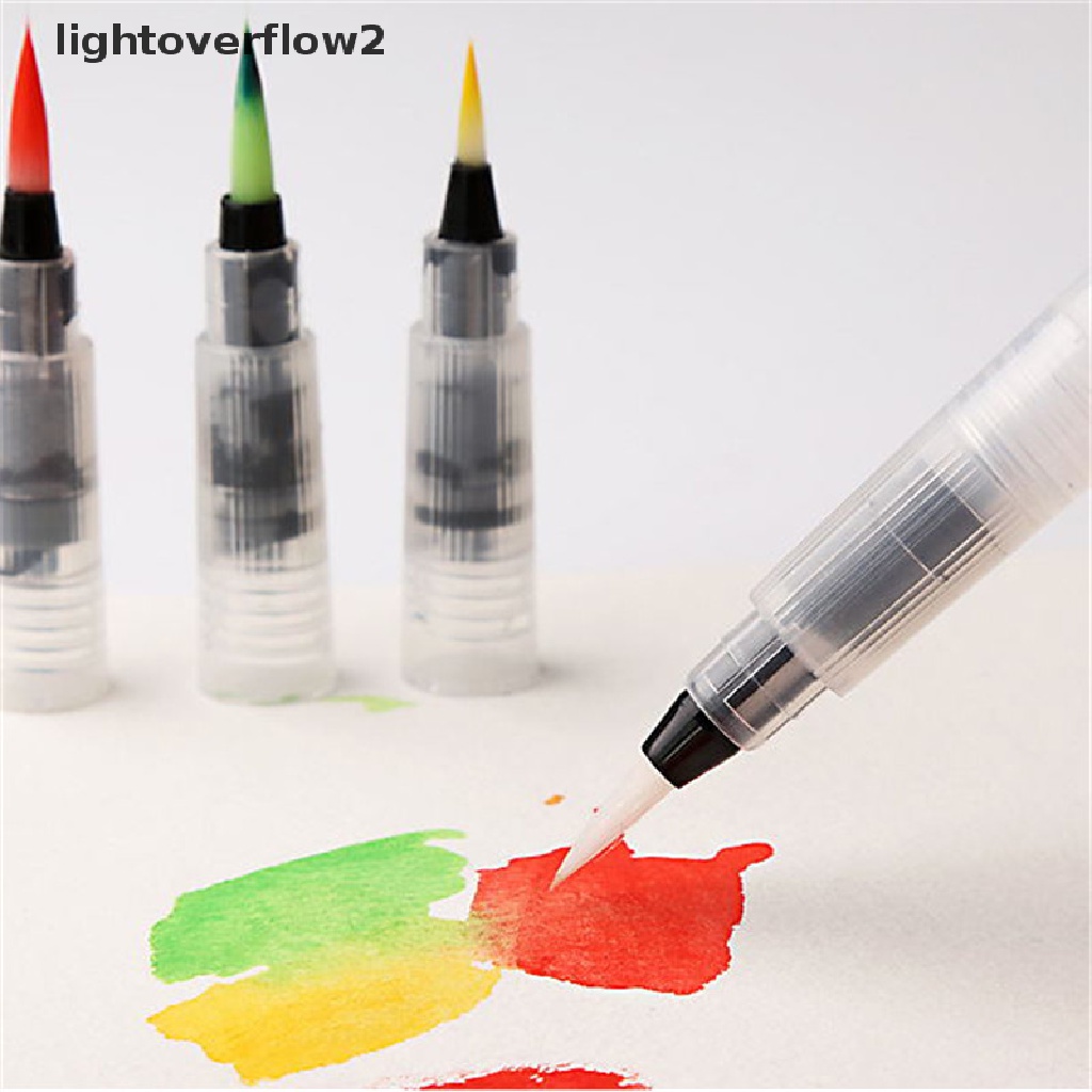 (lightoverflow2) 6pcs / Set Spidol Warna Cat Air Dapat Diisi Ulang Untuk Menggambar (ID)