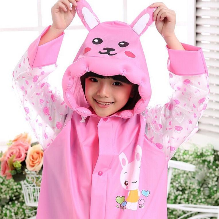 Q74U (Baru Datang )3-14 Tahun  YY01 Jas Hujan Anak Motif Kucing & Dino Dan Jerapah Dengan Ruang Rans