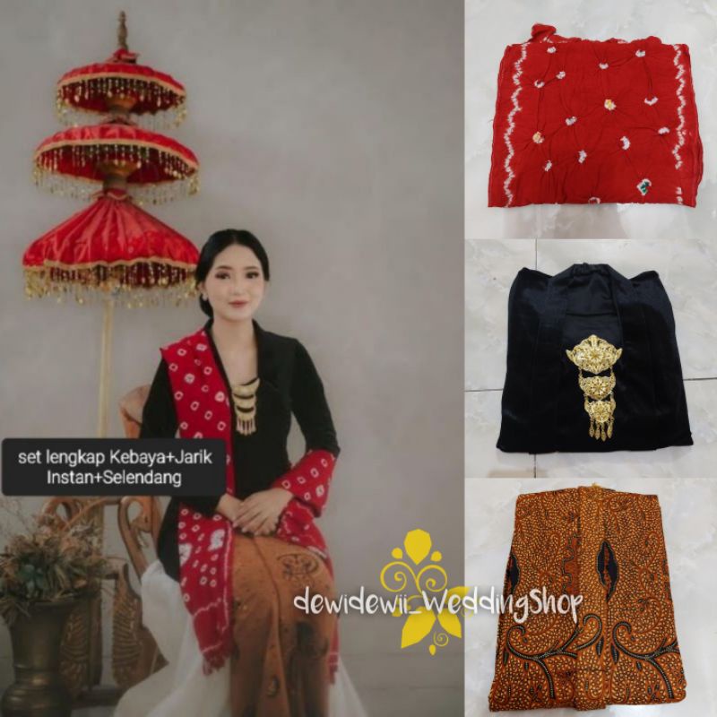 [Set Lengkap] Kebaya + Jarik Instan, Nuansa Jawa - Motif Wahyu Tumurun