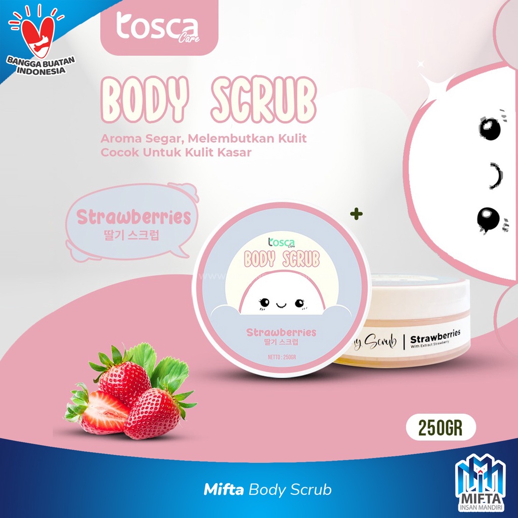 BODY SCRUB TOSCA LULUR / LULUR PELEMBUT DAN MENGHALUSKAN TUBUH