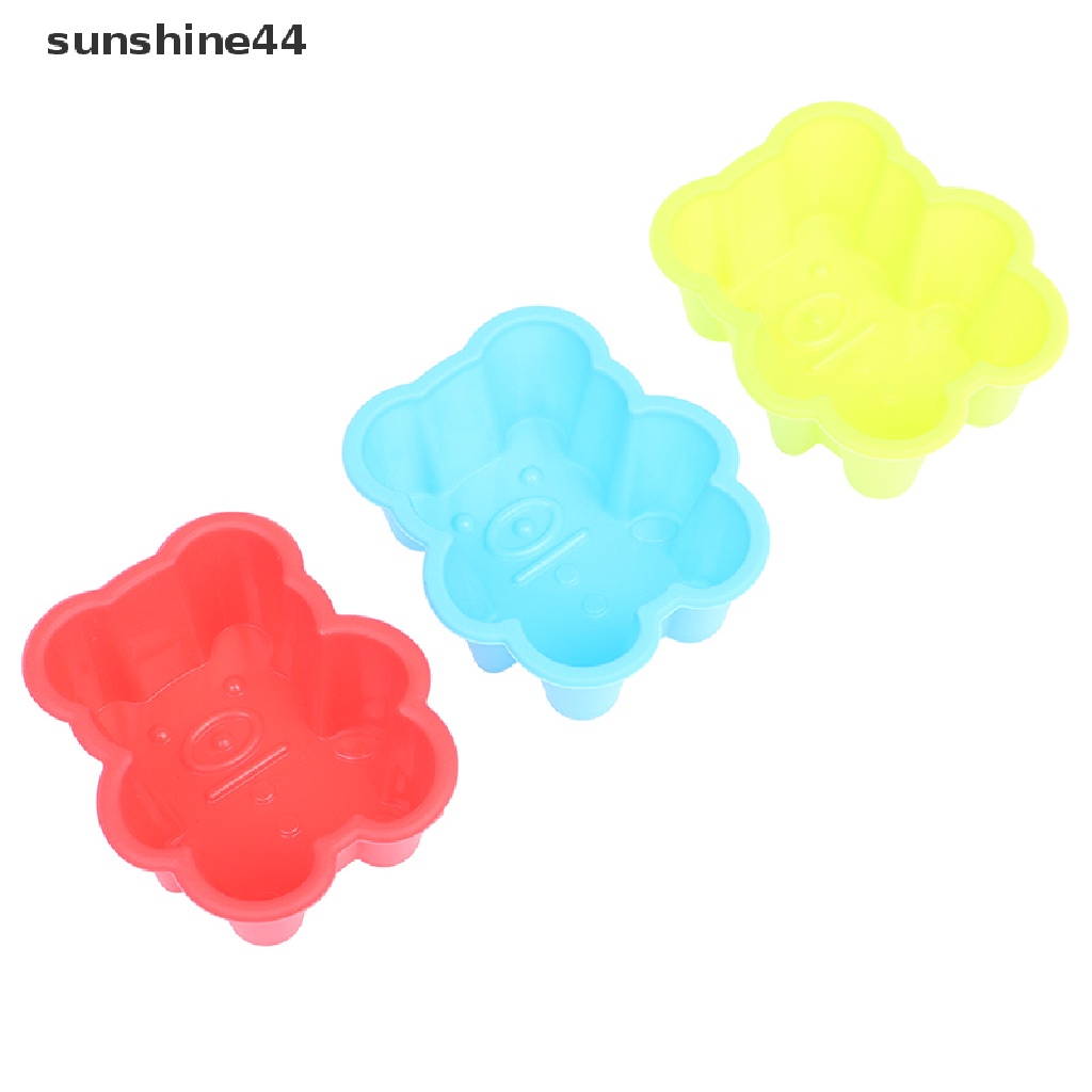 Sunshine 1Pc Cetakan Kue / Sabun Diy Bentuk Binatang Bahan Silikon Ukuran 7cm