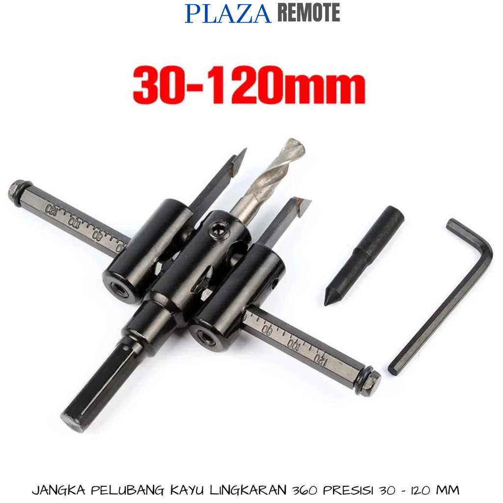 JANGKA PELUBANG KAYU 360 DERAJAT ADJUSTABLE PRESISI 30 - 120/200/300 MM