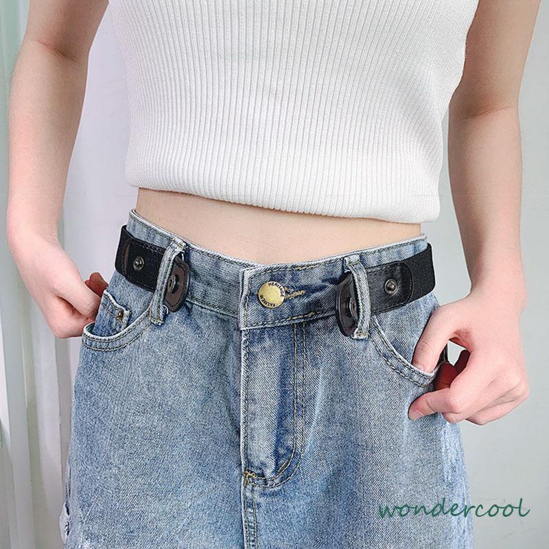 Cod Hiasan Bebas Lubang /Ikat Pinggang Wanita Ring Belt Match Sabuk All-Match Elastis Tanpa Tanda Fashion-Won