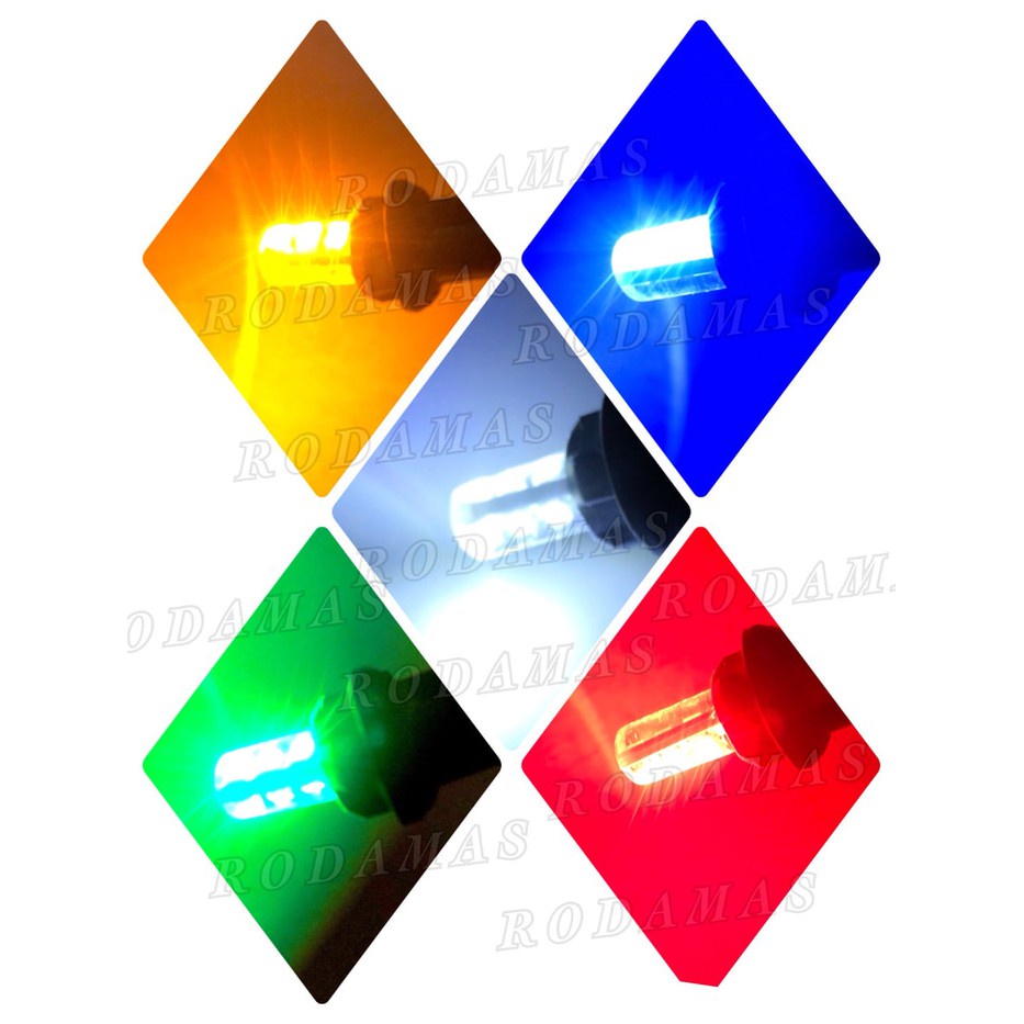 [SATUAN] T10 Crystal Jelly 6 Mata STROBO/Kedip Led 5730 Lampu Senja Sen/Sein