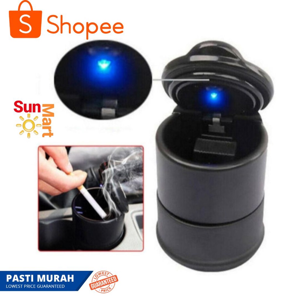 Asbak Rokok Mobil Lampu LED Portable / Ashtray car