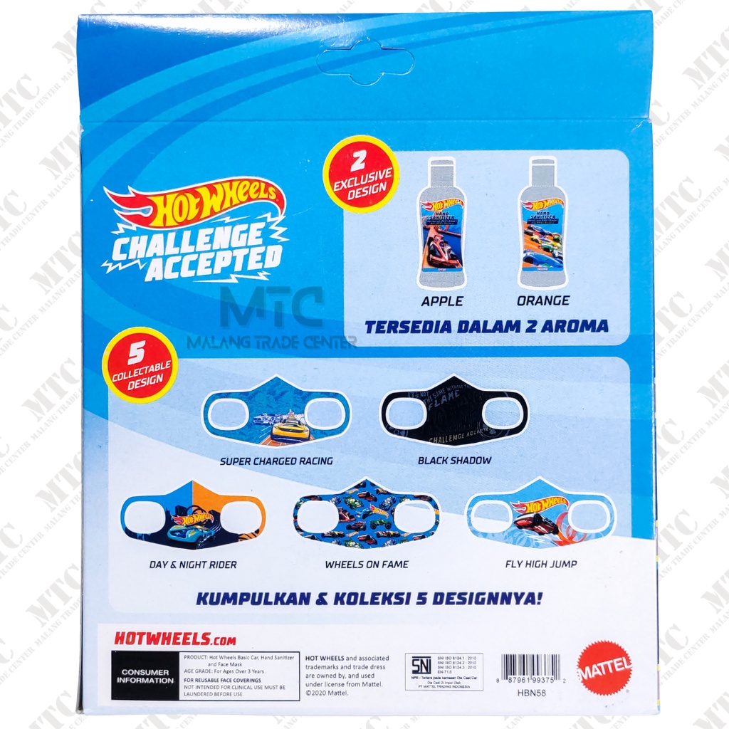 Hot Wheels Exclusive Special Kit 3 in 1 Pack ( Masker, Sanitizer dan Hot Wheels)