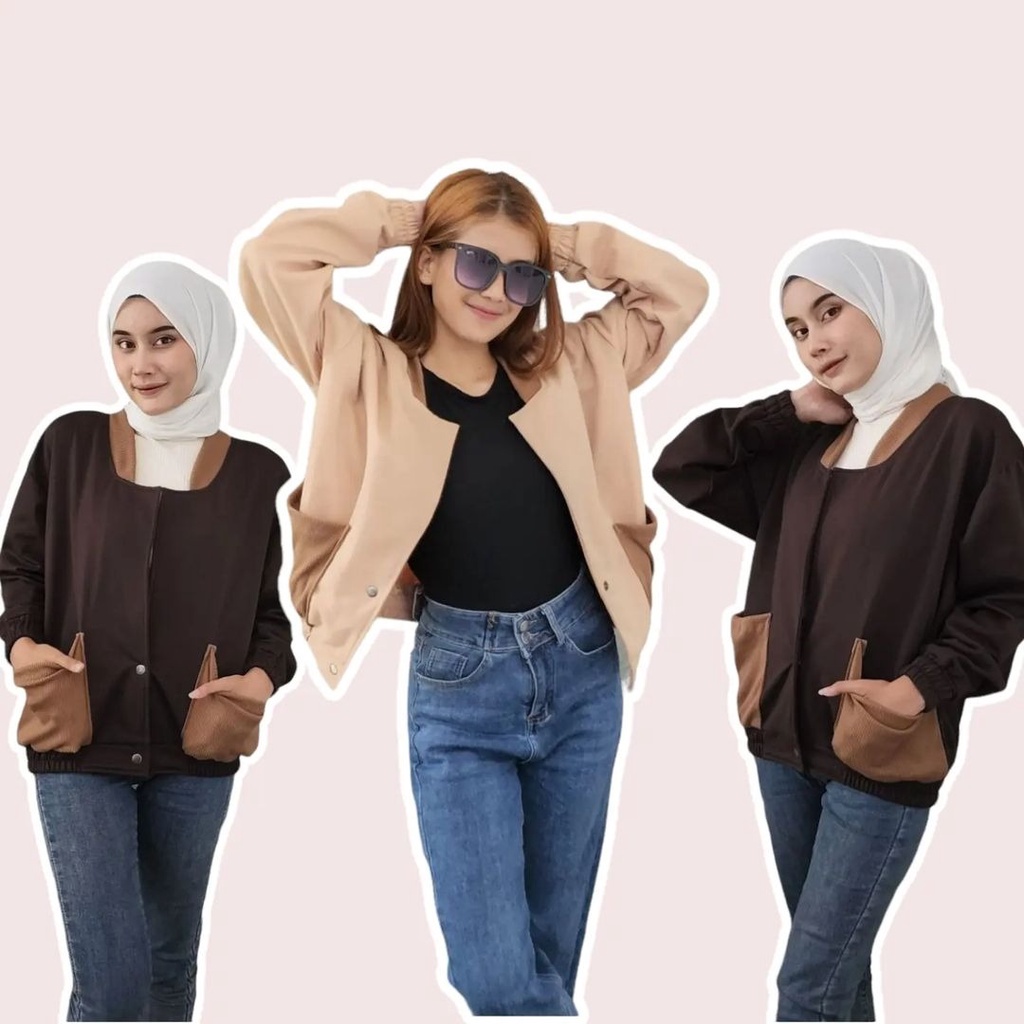 Pocket cardy | kardigan wanita | outer fleece wanita