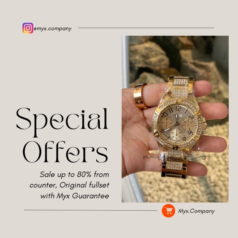 JAM TANGAN WANITA GUE55 SWAROVSKI