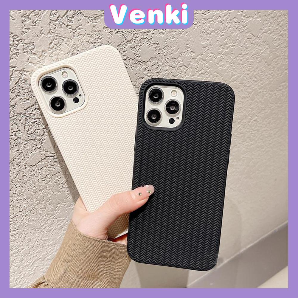 Case For iPhone 14 Series TPU Soft Simple Case Woven Texture Solid Color Black White Case Camera Protection Shockproof Compatible For iPhone 14 13 12 11 Plus Pro Max 7 Plus X XR