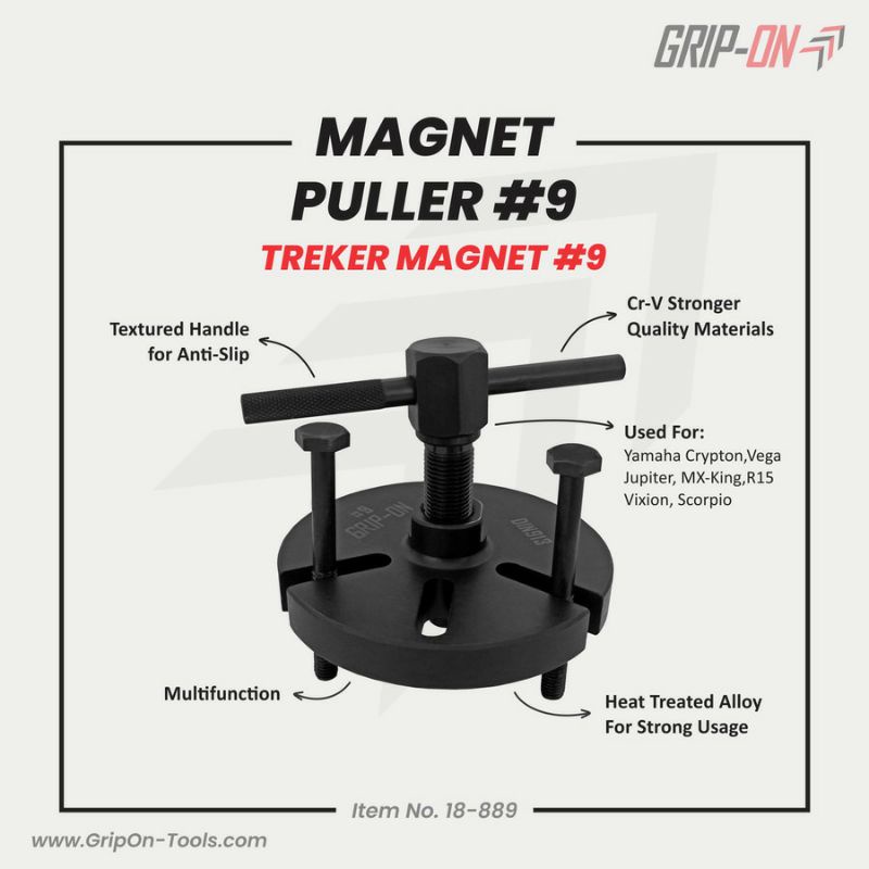 GRIP-ON Magnet Puller #9 Treker Magnet NO 9 Motor YAMAHA Spesial Edition Crypton Jupiter Vega Scorpio Murah - 18-889 Spesial Edition