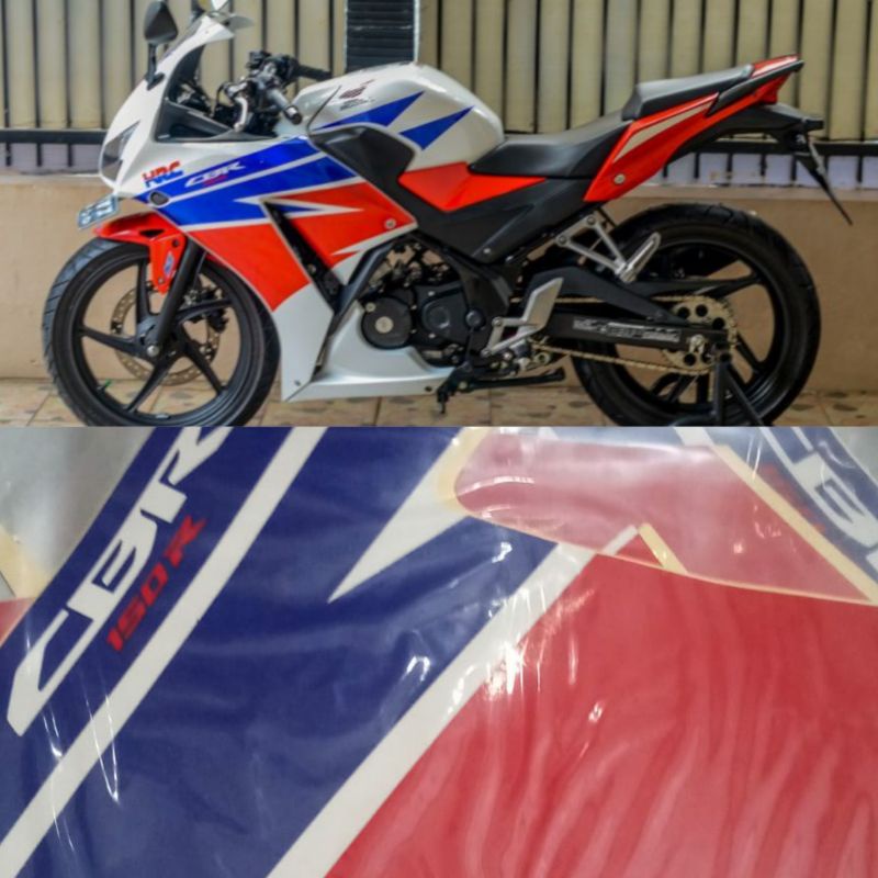 (Bisa COD) Striping sticker CBR 150R 2015 ori sticker cbr k45a full body biru