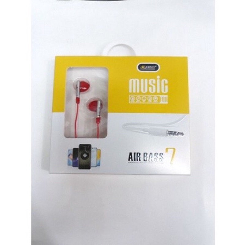 Earphone atau Headset Handsfree ARMY AIR BASS 7 MEGABASS