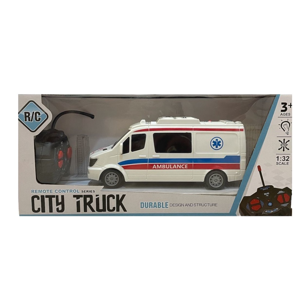 Mainan Anak RC AMBULANCE CITY TRUCK Remote Control Mobil Ambulance