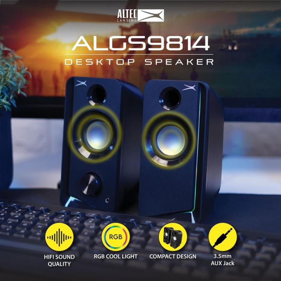 Speaker 2.0 RGB Altec Lansing ALGS9814 - Speaker Komputer ALGS-9814