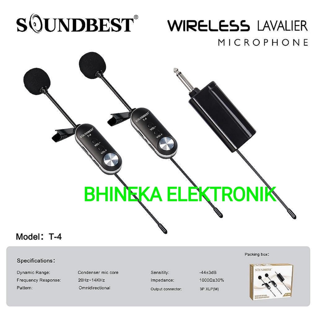 Mic Jepit Soundbest T4 / T 4 2mic Clip On Original