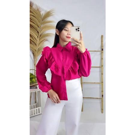 FC-LELANA TOP BLOUSE / FIT TO XL / PREMIUM BLOUSE WANITA / LEIKA BLOUSE / BLOUSE NANDA ATASAN WANITA KEKINIAN